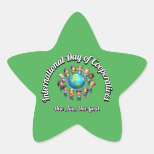 International Day of Cooperatives. One Goal Star Sticker