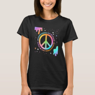 International Day Of Peace Colourful Peace Sign Ma T-Shirt
