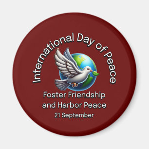 International Day of Peace. Foster Friendship. Magnet