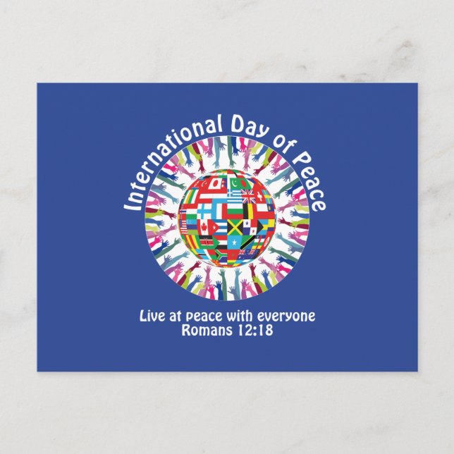 International Day Of Peace  Holiday Postcard (Front)