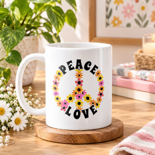 International Day of Peace Love Flower Coffee Mug