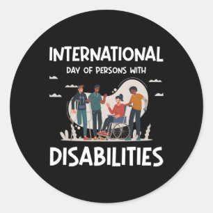 International Day Of Person With Disabilities Classic Round Sticker