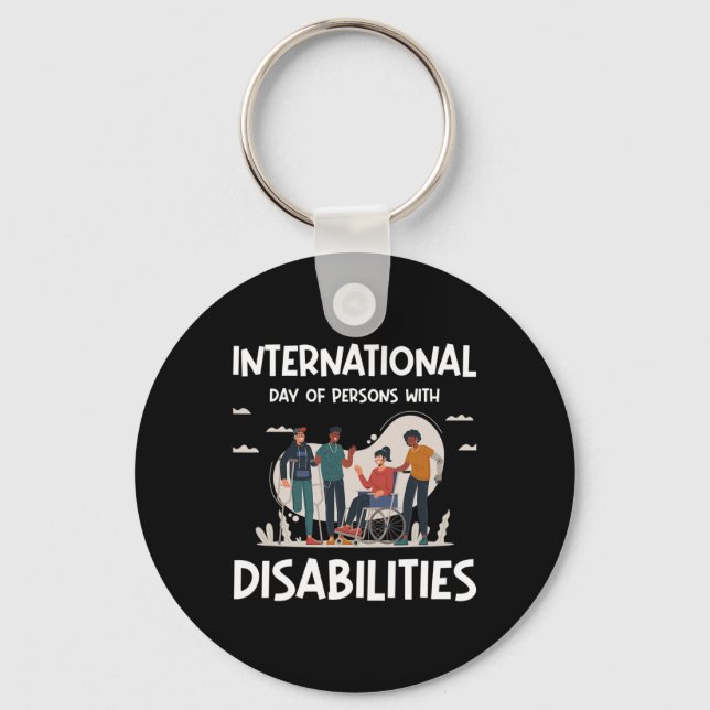 International Day Of Person With Disabilities  Key Ring (Front)