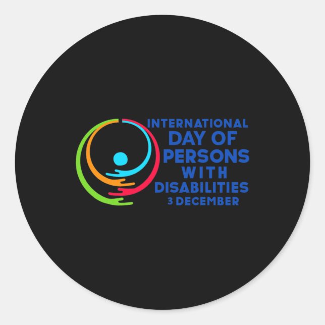 International Day of Persons with Disabilities 2 Classic Round Sticker (Front)