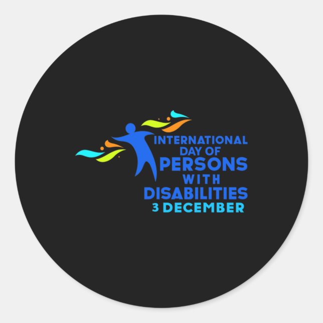 International Day of Persons with Disabilities  Classic Round Sticker (Front)