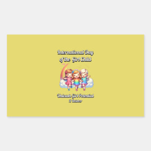 International Day of the Girl. Girl Potential. Rectangular Sticker