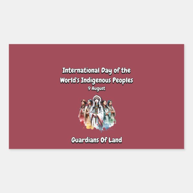 International Day of the World's Indigenous People Rectangular Sticker (Front)