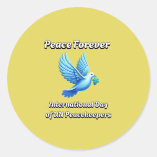 International Day of UN Peacekeepers: 29 May Classic Round Sticker