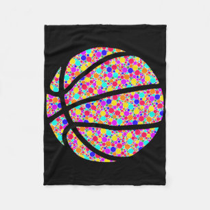 International Dot Day Colourful Dotted Bysketbyll Fleece Blanket