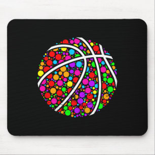International Dot Day Fun Coloured Bysketbyll Polk Mouse Pad