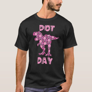 International Dot Day Pink Polka Dot T Rex Dinosau T-Shirt