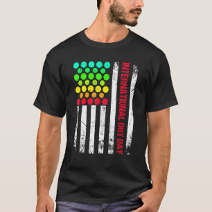 International Dot Day USA Flag September 15th Dot  T-Shirt