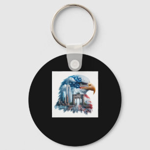 International Eagle Usa Sticker Key Ring