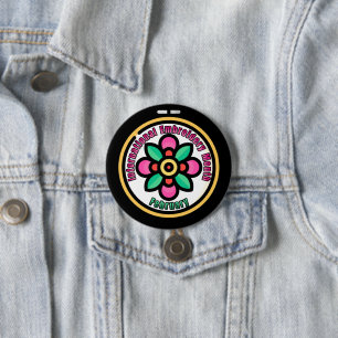 International Embroidery Month 7.5 Cm Round Badge
