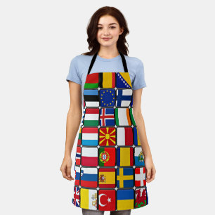 International flag collection, world flags, apron