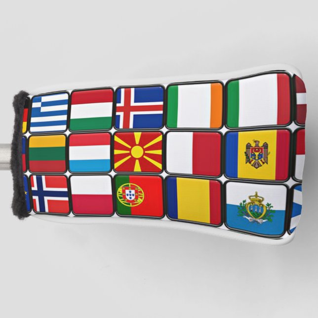 International flag collection, world flags golf head cover (Front)