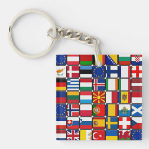 International Flag Collection, world flags, Key Ring