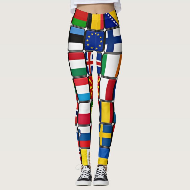 International flag collection, world flags leggings (Front)
