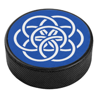 International Flag of Planet Earth Hockey Puck