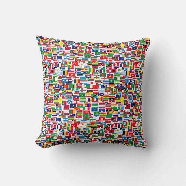 INTERNATIONAL FLAG PATTERN CUSHION (Front)