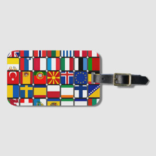 International flags collection, world flags luggage tag