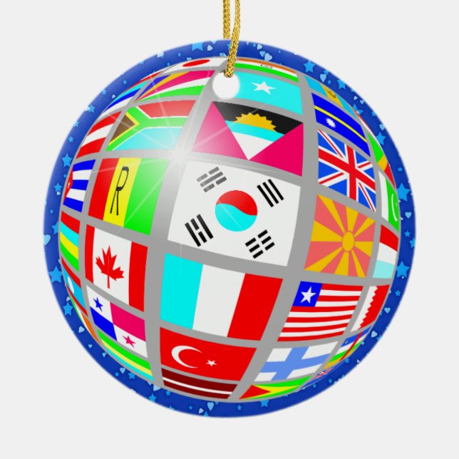 International Flags - SRF Ceramic Tree Decoration (Front)