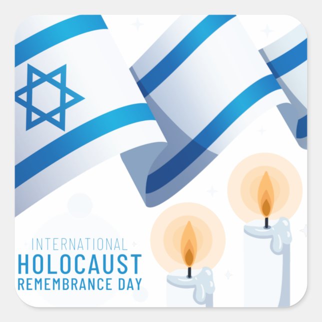 International Holocaust Remembrance Day Square Sticker (Front)