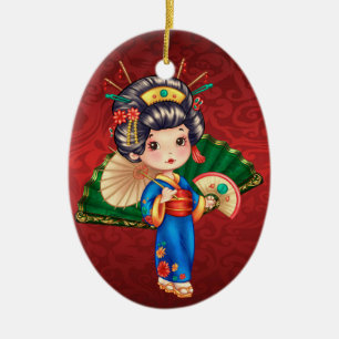 International - Japanese Girl - SRF Ceramic Ornament