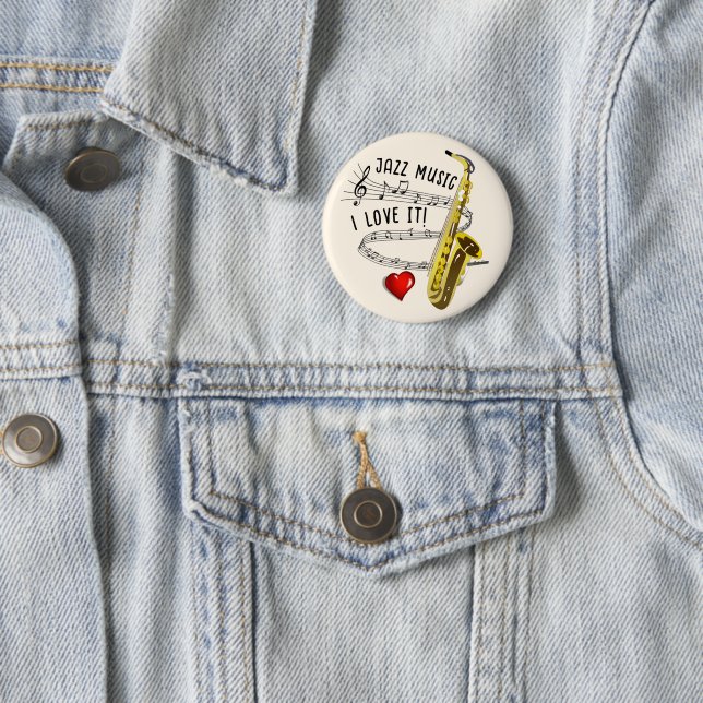 International Jazz Appreciation 6 Cm Round Badge (In Situ)