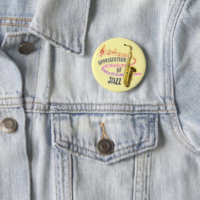 International Jazz Appreciation 6 Cm Round Badge (In Situ)