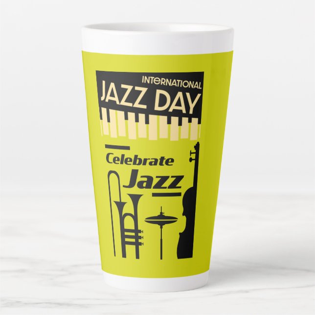 International jazz day April 30  Latte Mug (Front)