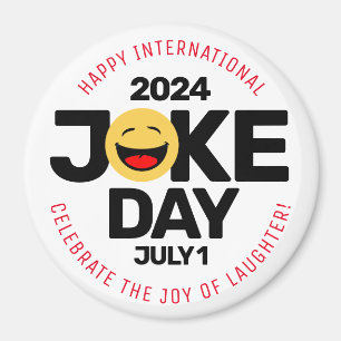 International Joke Day Laughing Face Magnet