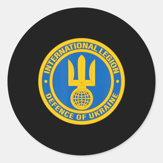 International Legion of Territorial Defence of Ukr Classic Round Sticker (Front)