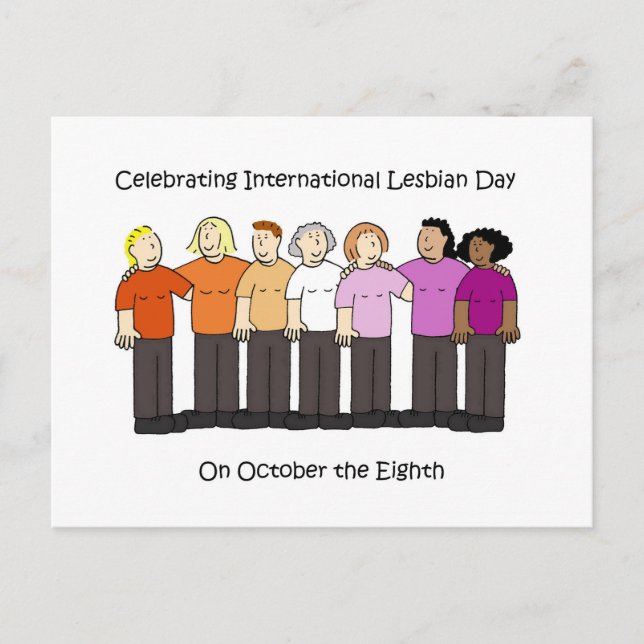 International Lesbian Day October 8th Postcard (Front)