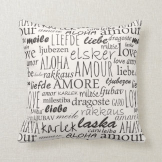International Love Script Pillow