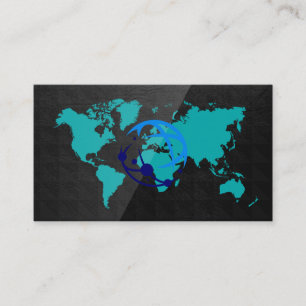 International Map   Global Connection Logo Business Card