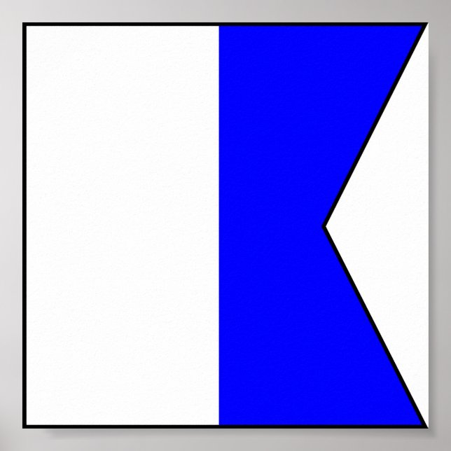 International maritime signal flag letter nautical poster (Front)