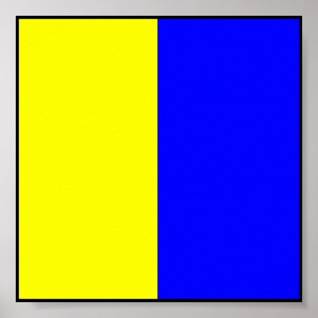 International maritime signal flag letter nautical poster (Front)