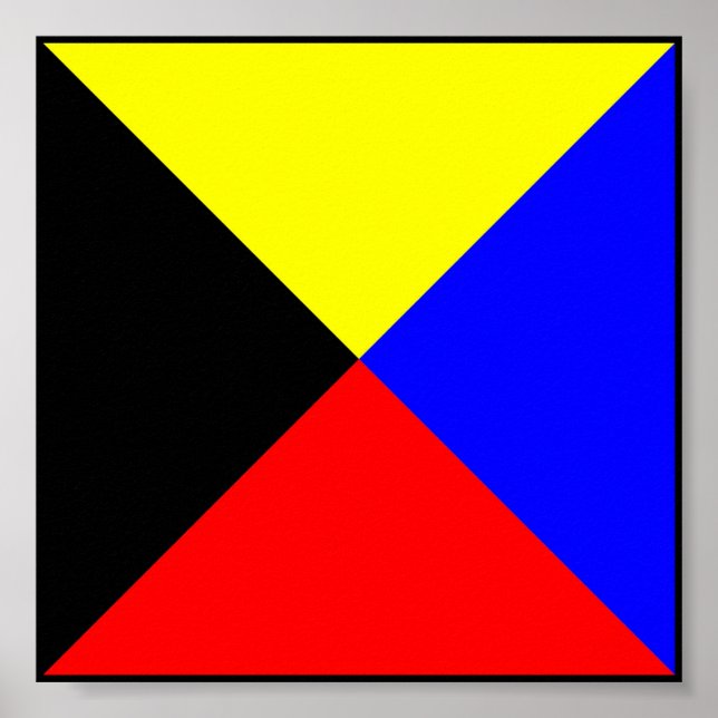 International maritime signal flag letter nautical poster (Front)