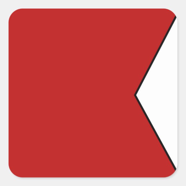 International maritime signal flag letter nautical square sticker (Front)