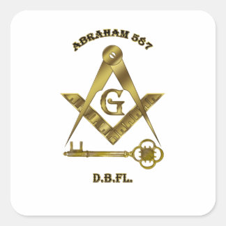 International Masons Abraham 587 Square Sticker