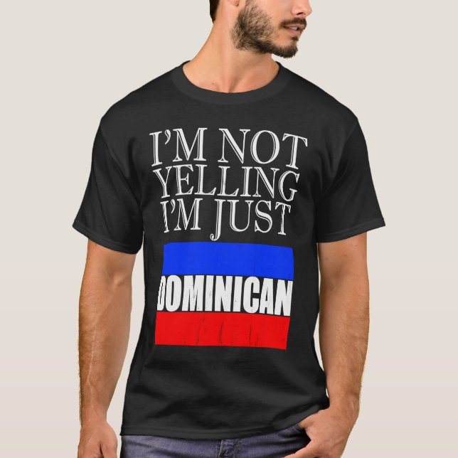 International  Mens  Woman Amdesco Flag of Domin T-Shirt (Front)