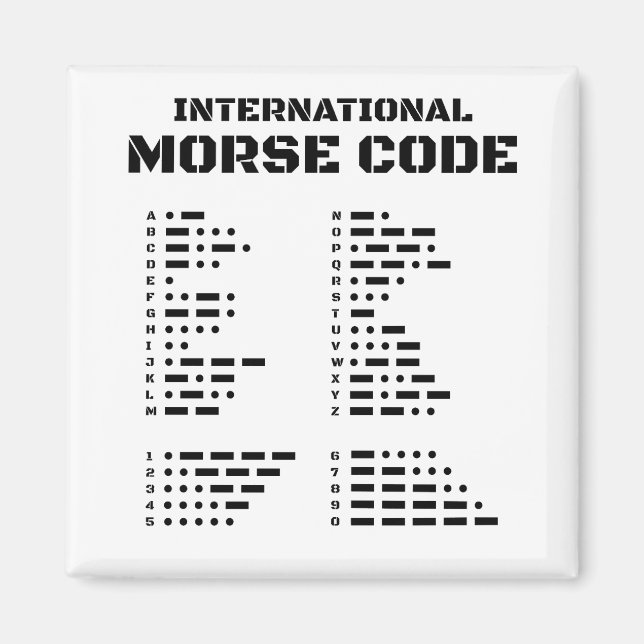 International Morse Code Magnet (Front)