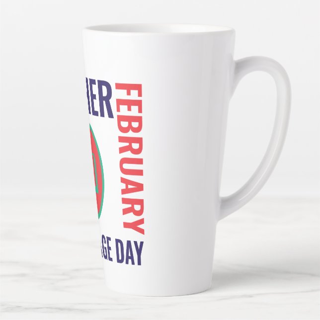 International Mother Language Day Latte Mug (Right)
