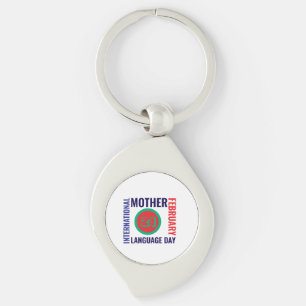 International Mother Language Day Unique Key Ring