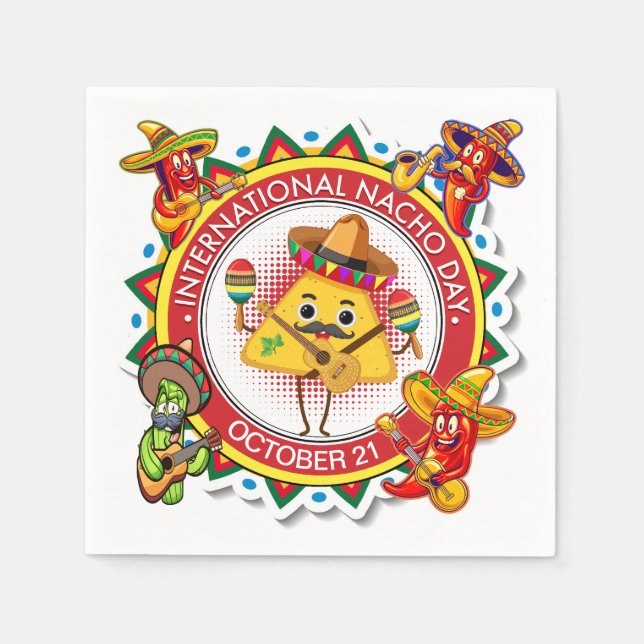International Nacho Day Napkin (Front)