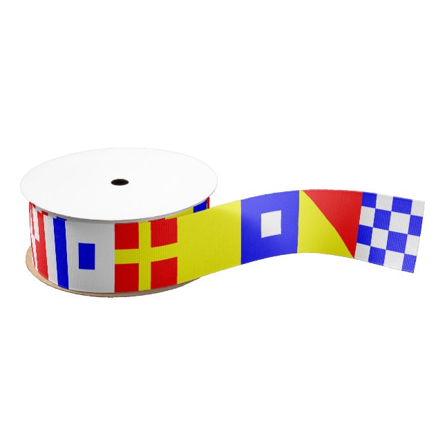 International Nautical Flags N (November)-Z (Zulu) Grosgrain Ribbon (Spool)