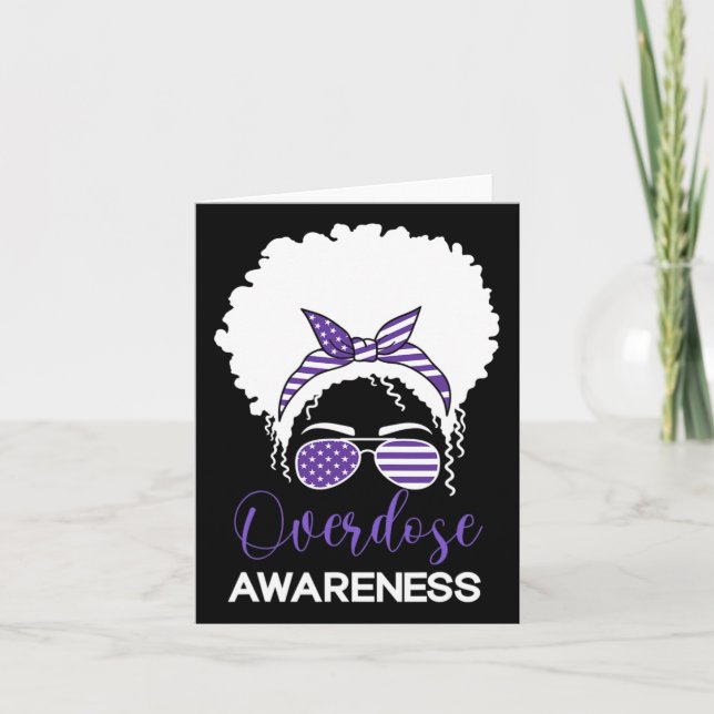 International Overdose Awareness Day 2022 Purple R Card (Front)