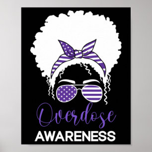 International Overdose Awareness Day 2022 Purple R Poster