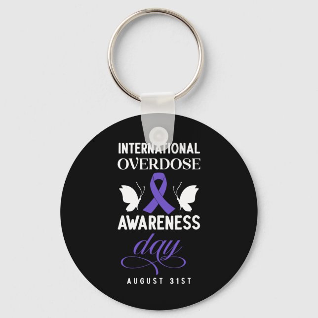 International Overdose Awareness Day 4 Key Ring (Front)
